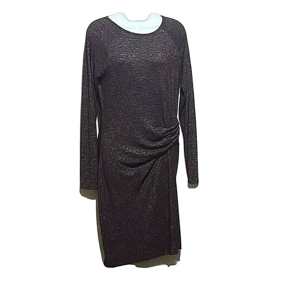 Athleta Dresses & Skirts - Athleta Women's Dress Small Ruched Side Purple Knee Length Long Sleeve